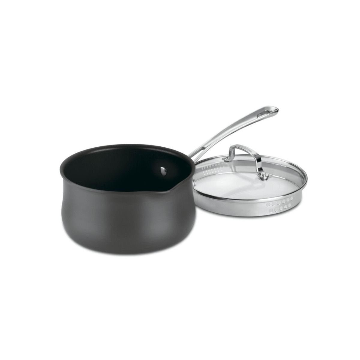 Cuisinart Contour Hard Anodized Pour Saucepan with Cover | 2 Qt. Cuisinart Contour Hard Anodized Pour Saucepan With Cover | 2 Qt. -STAUB Shop mainonwhite 2