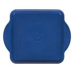 Le Creuset 9.5" Square Signature Enameled Cast Iron Grill Pan | Marseille Blue -STAUB Shop marsgriddle2