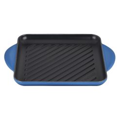 Le Creuset 9.5" Square Signature Enameled Cast Iron Grill Pan | Marseille Blue