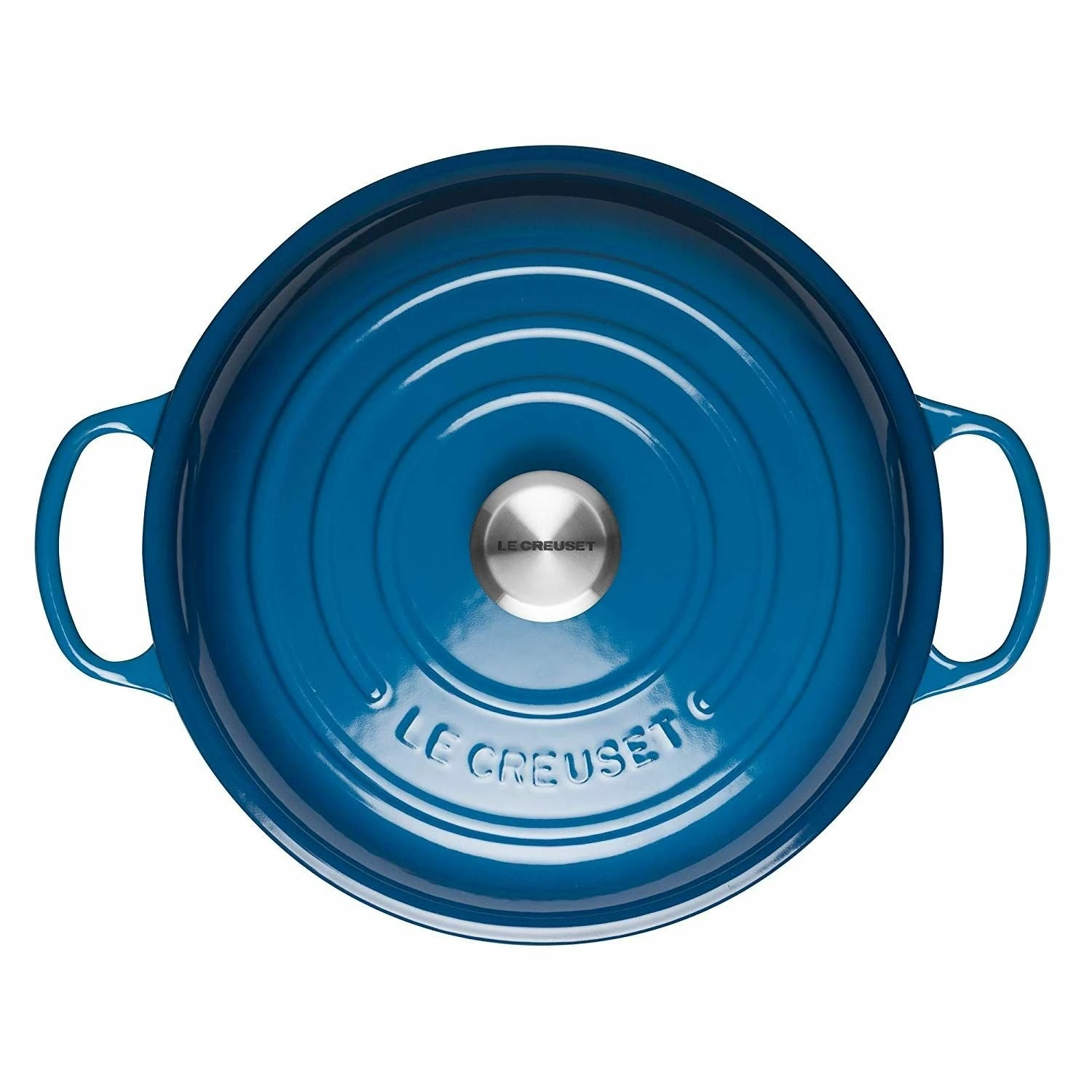 Le Creuset 2.25 Qt. Signature Enameled Cast Iron Braiser With Stainless Steel Knob | Marseille Blue - Image 3