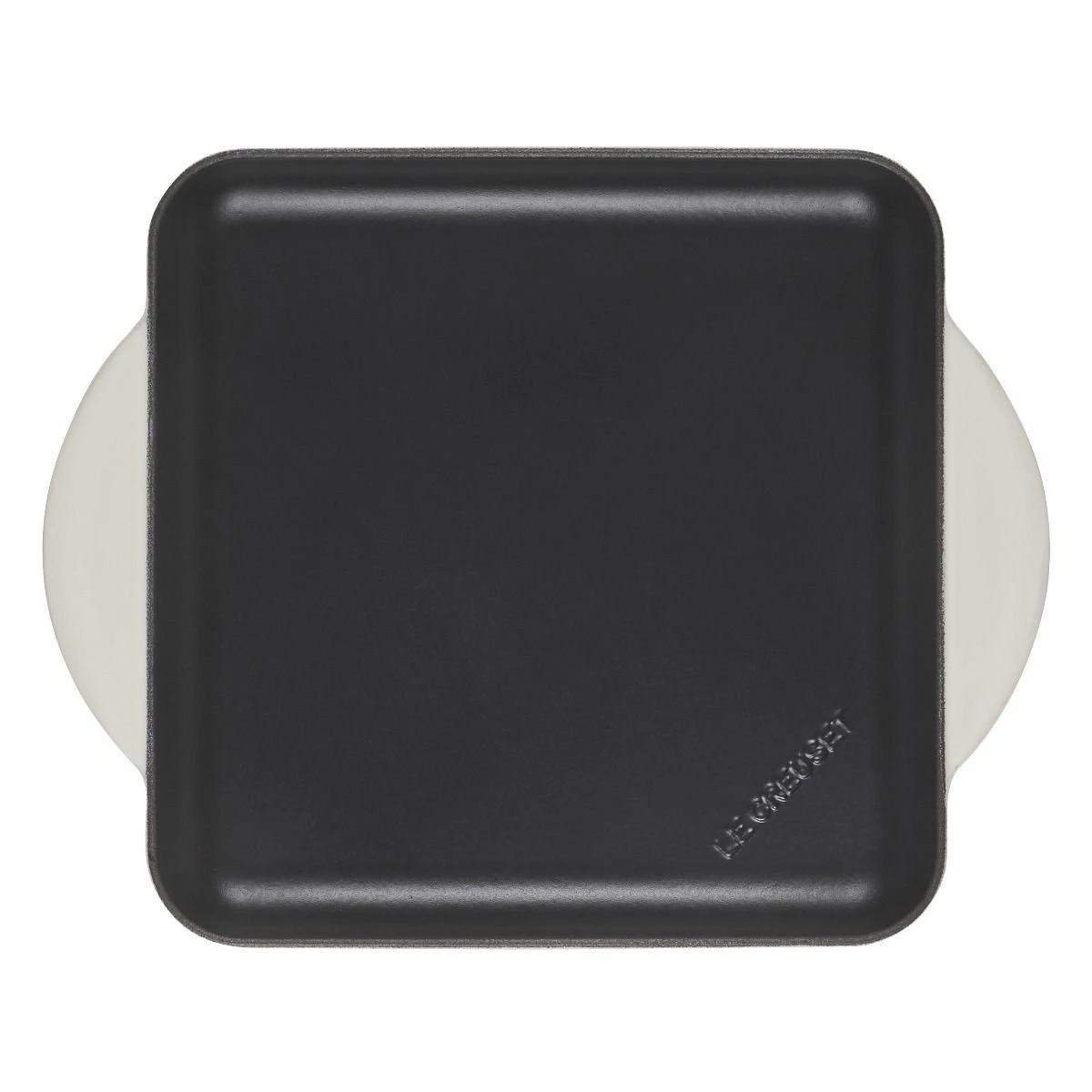 Le Creuset 9.5" Square Signature Enameled Cast Iron Griddle Pan | Meringue White - Image 2