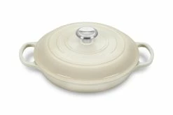 Le Creuset 2.25 Qt. Signature Enameled Cast Iron Braiser With Stainless Steel Knob | Meringue White