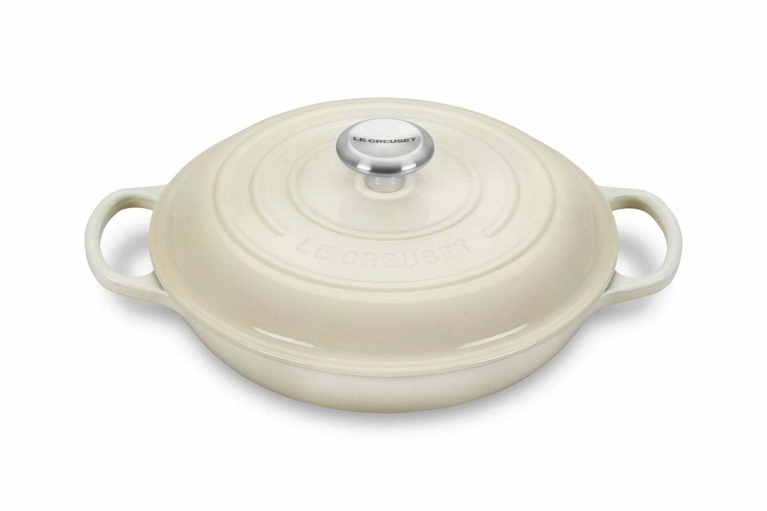 Le Creuset 2.25 Qt. Signature Enameled Cast Iron Braiser With Stainless Steel Knob | Meringue White