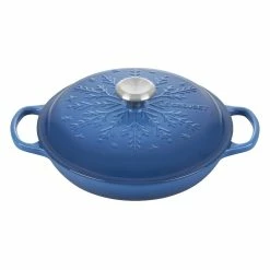Le Creuset 2.25 Qt. Signature Braiser With Stainless Steel Knob | Noel (Marseille Blue)