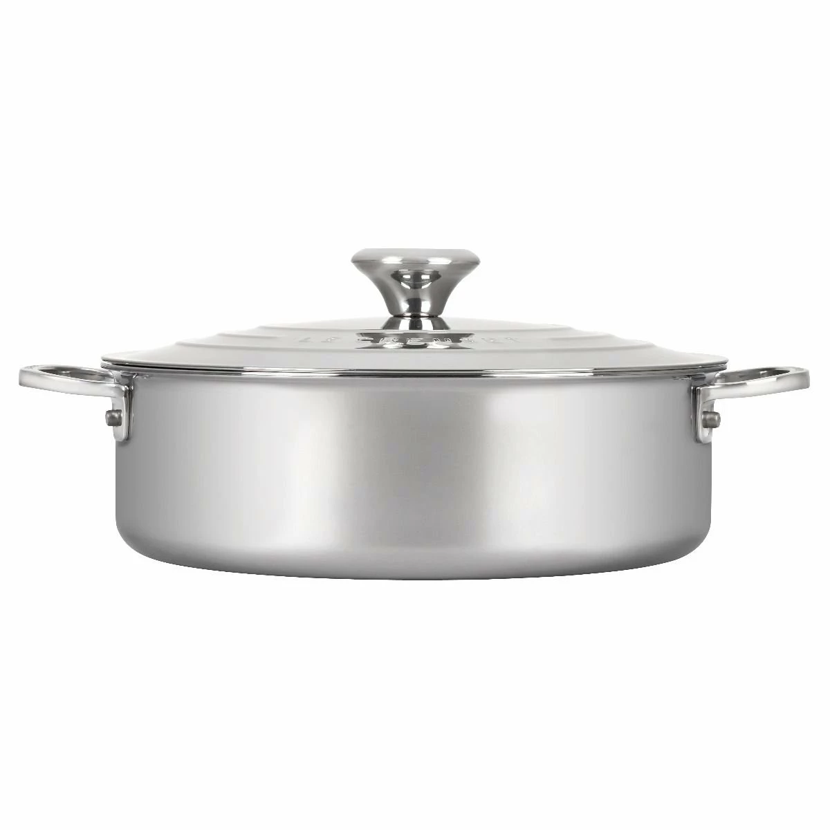Le Creuset 4.5 Qt. Tri-Ply Stainless Steel Rondeau With Lid - Image 2