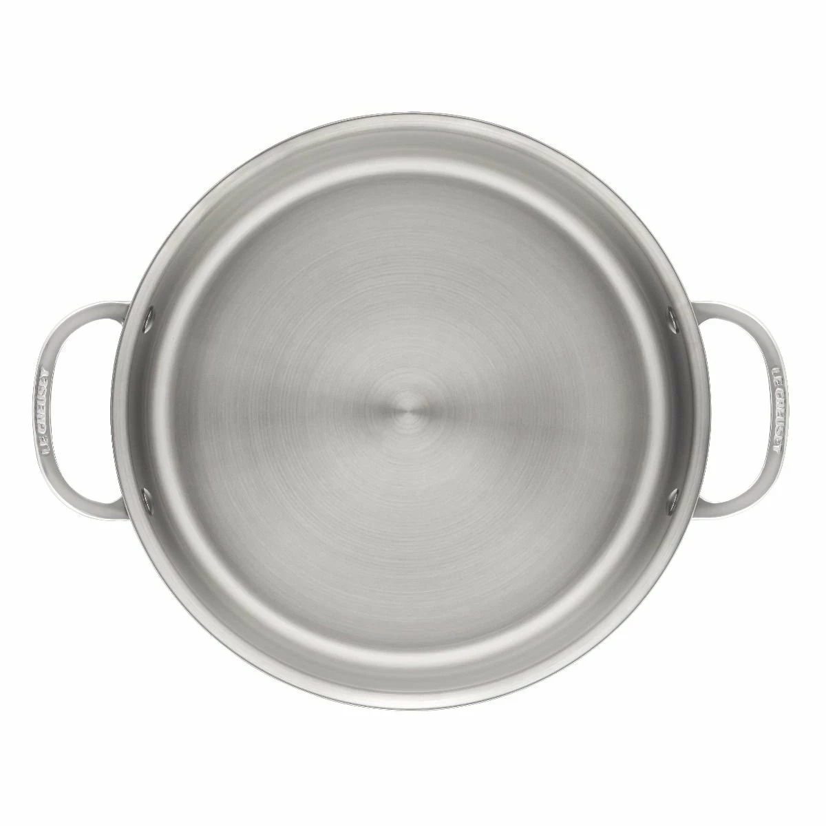 Le Creuset 4.5 Qt. Tri-Ply Stainless Steel Rondeau With Lid - Image 4