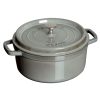Staub 5.5 Qt. Round Cocotte/Dutch Oven | Graphite Grey -STAUB Shop round cocotte 5 5qt graphite grey 7