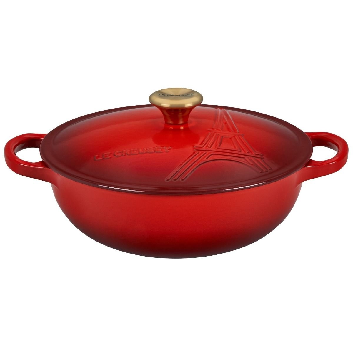 Le Creuset 2.5Qt Signature Cocotte Eiffel Tower Collection | Cerise 5 Le Creuset 2.5Qt Signature Cocotte Eiffel Tower Collection | Cerise - Image 3