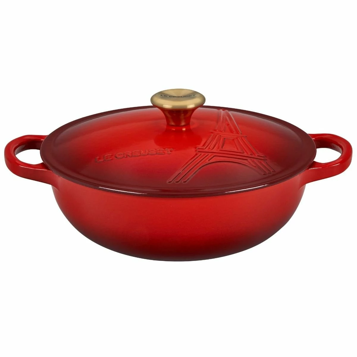 Le Creuset 2.5Qt Signature Cocotte Eiffel Tower Collection | Cerise - Image 3