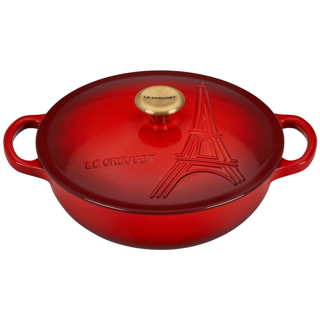 Le Creuset 2.5Qt Signature Cocotte Eiffel Tower Collection | Cerise 3 Le Creuset 2.5Qt Signature Cocotte Eiffel Tower Collection | Cerise