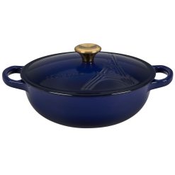 Le Creuset 2.5Qt Signature Cocotte Eiffel Tower Collection | Indigo Blue -STAUB Shop rs10253 eiffel rdo indigo scr