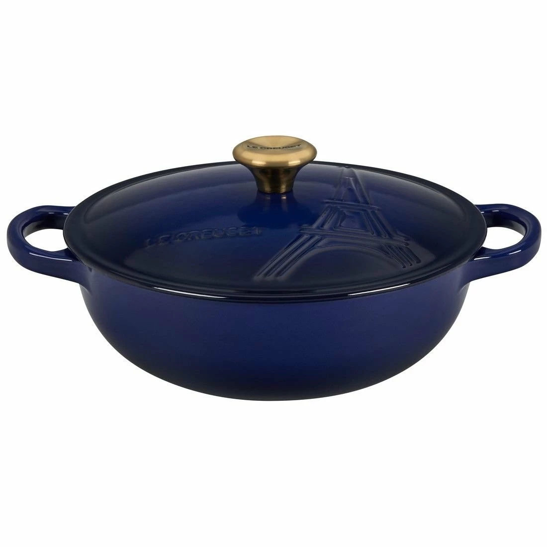 Le Creuset 2.5Qt Signature Cocotte Eiffel Tower Collection | Indigo Blue - Image 3