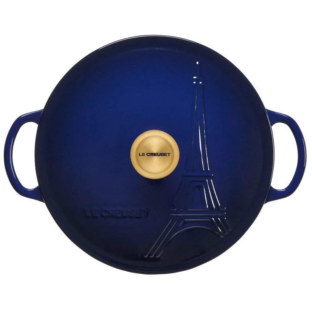 Le Creuset 2.5Qt Signature Cocotte Eiffel Tower Collection | Indigo Blue - Image 2