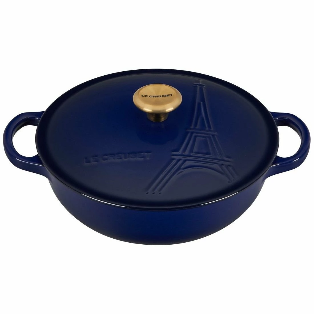 Le Creuset 2.5Qt Signature Cocotte Eiffel Tower Collection | Indigo Blue