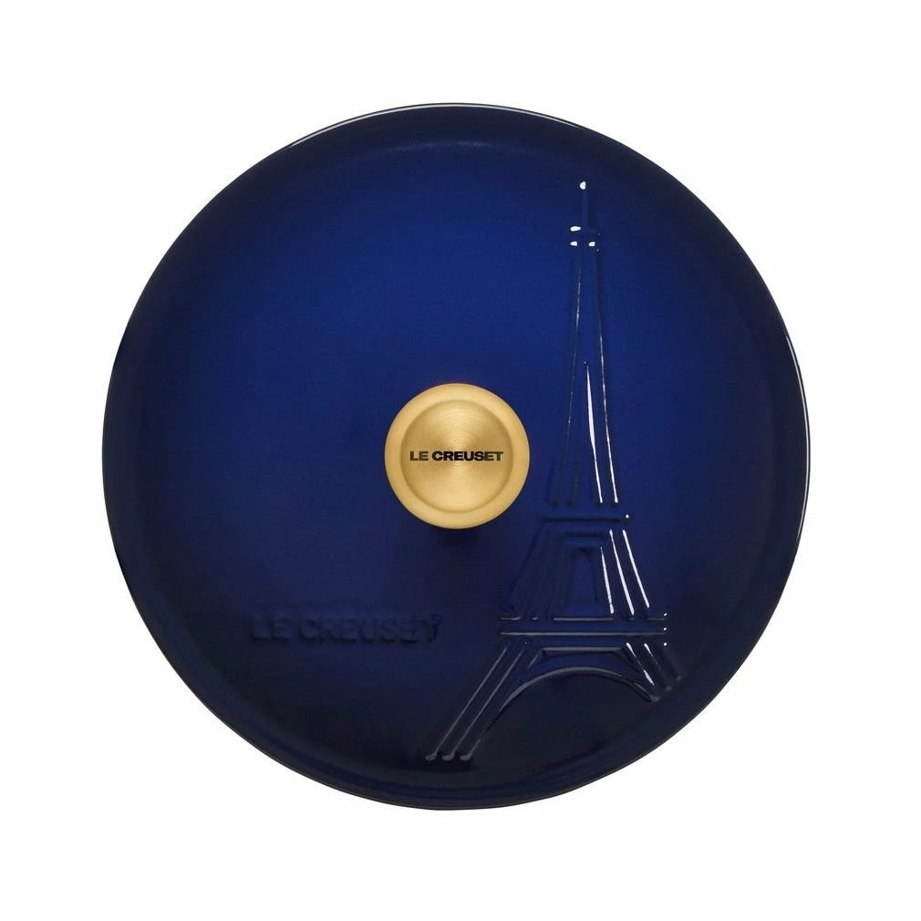 Le Creuset 2.5Qt Signature Cocotte Eiffel Tower Collection | Indigo Blue - Image 4
