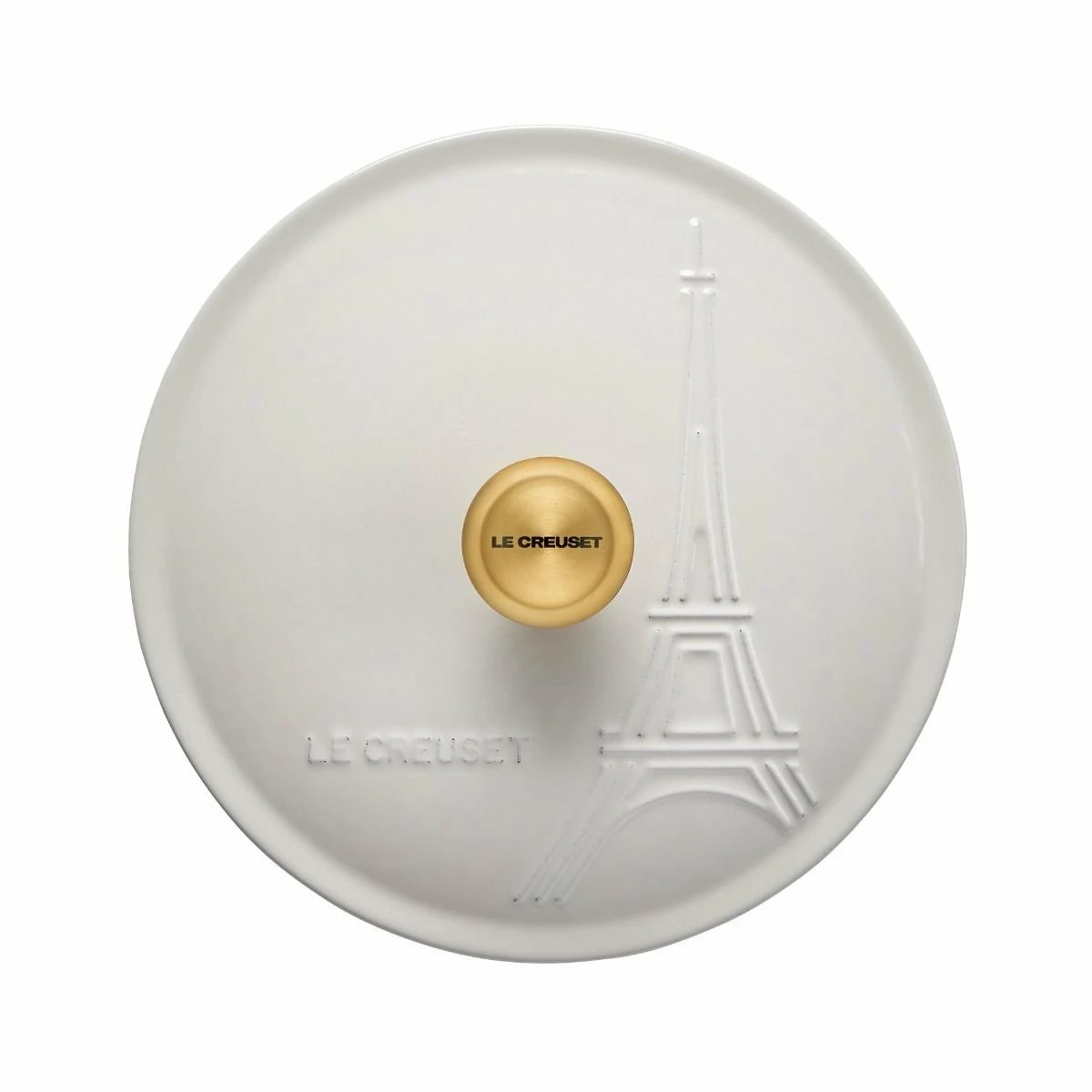 Le Creuset 2.5Qt Signature Cocotte Eiffel Tower Collection | White - Image 2