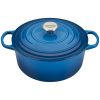 Le Creuset 5.5 Qt. Round Signature Cast Iron Dutch Oven With Stainless Steel Knob | Marseille Blue -STAUB Shop rs10293 ls2501 2659