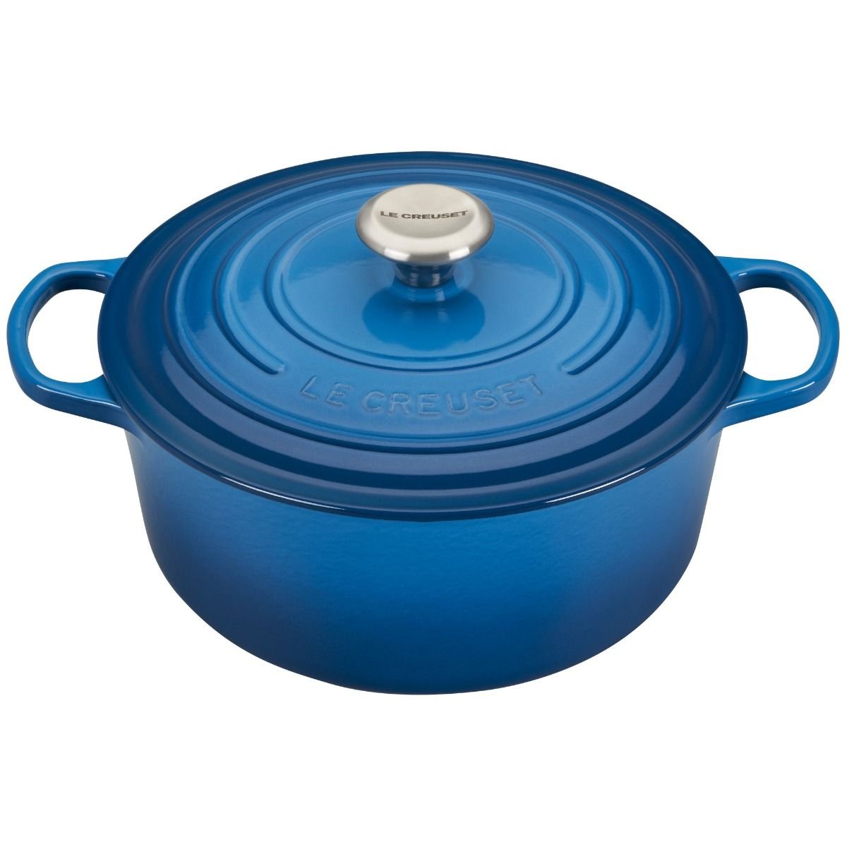 Le Creuset 5.5 Qt. Round Signature Cast Iron Dutch Oven with Stainless Steel Knob | Marseille Blue Le Creuset 5.5 Qt. Round Signature Cast Iron Dutch Oven With Stainless Steel Knob | Marseille Blue -STAUB Shop rs10293 ls2501 2659