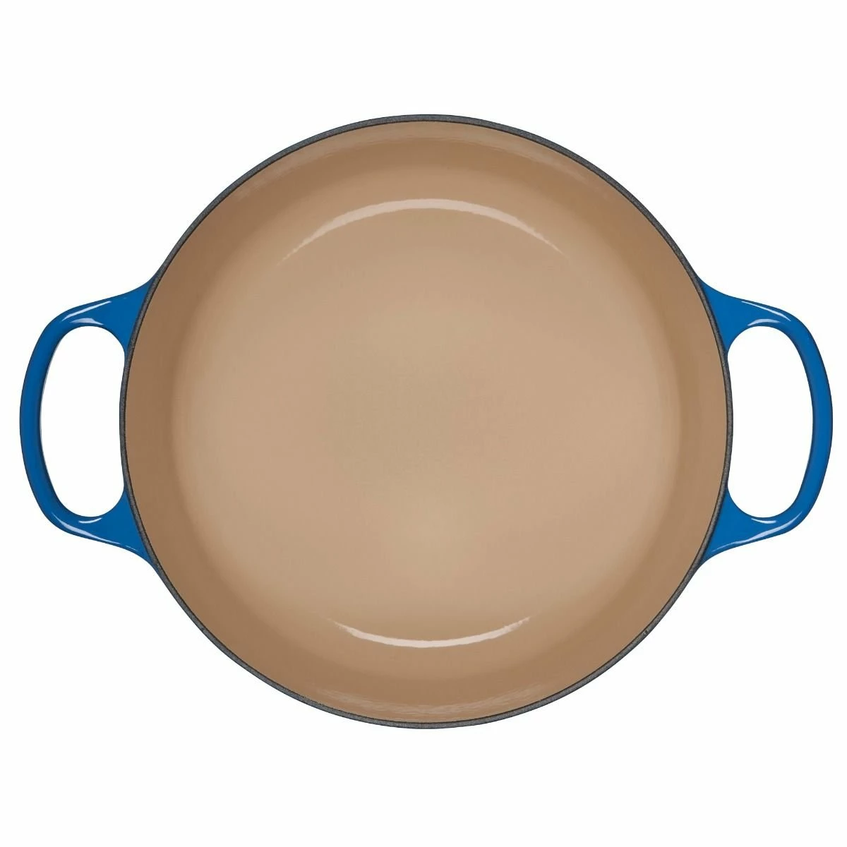 Le Creuset 5.5 Qt. Round Signature Cast Iron Dutch Oven With Stainless Steel Knob | Marseille Blue - Image 3