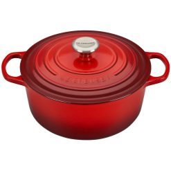 Le Creuset 5.5 Qt. Round Signature Cast Iron Dutch Oven With Stainless Steel Knob | Cerise/Cherry Red