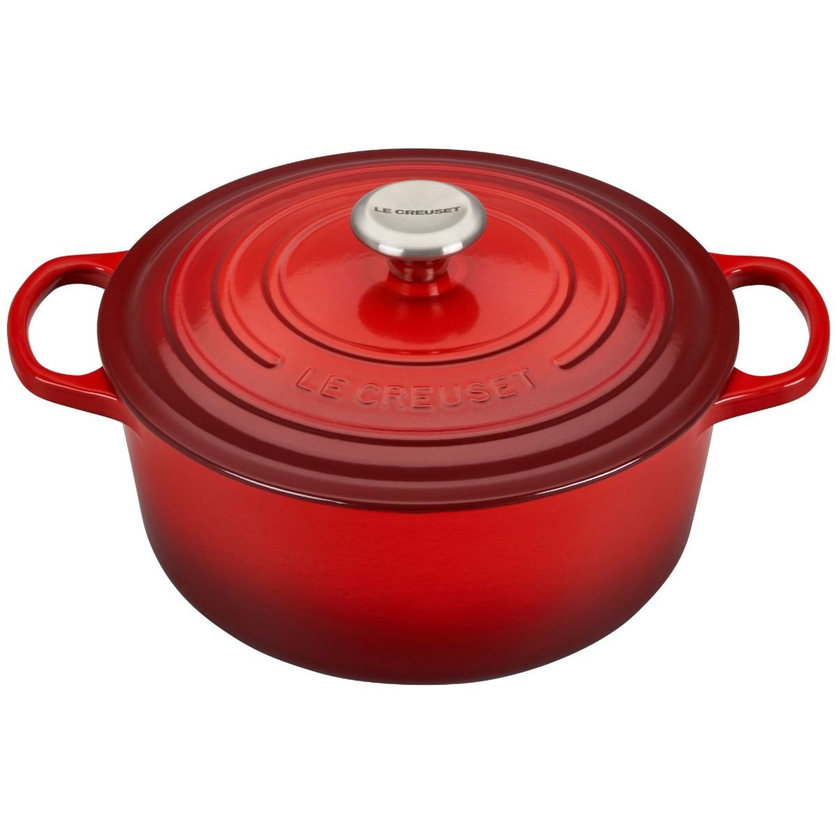 Le Creuset 5.5 Qt. Round Signature Cast Iron Dutch Oven with Stainless Steel Knob | Cerise/Cherry Red Le Creuset 5.5 Qt. Round Signature Cast Iron Dutch Oven With Stainless Steel Knob | Cerise/Cherry Red -STAUB Shop rs10297 ls2501 2667