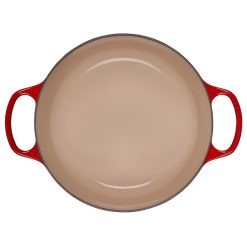 Le Creuset 5.5 Qt. Round Signature Cast Iron Dutch Oven With Stainless Steel Knob | Cerise/Cherry Red 4 Le Creuset 5.5 Qt. Round Signature Cast Iron Dutch Oven With Stainless Steel Knob | Cerise/Cherry Red -STAUB Shop rs10299 ls2501 2667 inside