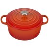 Le Creuset 3.5 Qt. Round Signature Dutch Oven With Stainless Steel Knob | Flame Orange -STAUB Shop rs11159 ls2501 222ss