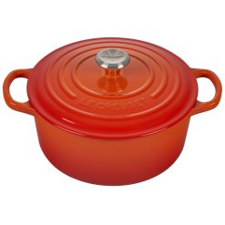 Le Creuset 3.5 Qt. Round Signature Dutch Oven With Stainless Steel Knob | Flame Orange