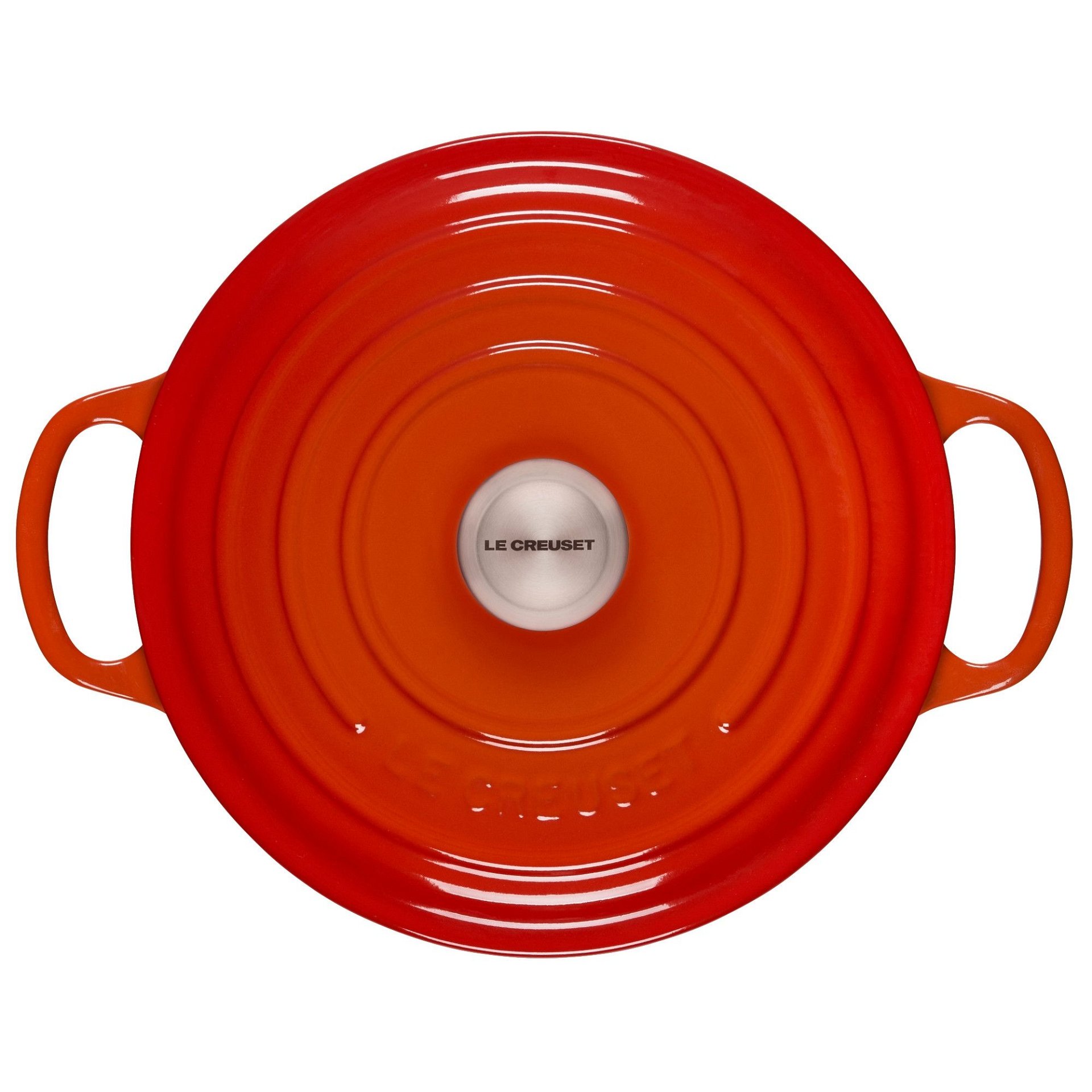 Le Creuset 3.5 Qt. Round Signature Dutch Oven With Stainless Steel Knob | Flame Orange 5 Le Creuset 3.5 Qt. Round Signature Dutch Oven With Stainless Steel Knob | Flame Orange - Image 3