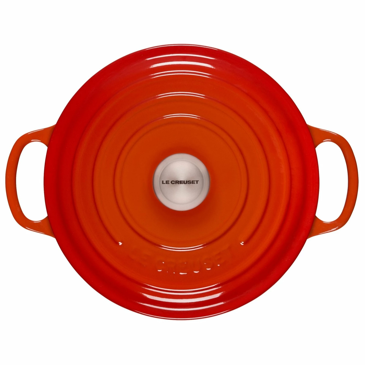Le Creuset 3.5 Qt. Round Signature Dutch Oven With Stainless Steel Knob | Flame Orange - Image 3