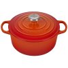 Le Creuset 4.5 Qt. Round Signature Dutch Oven With Stainless Steel Knob | Flame Orange 1 Le Creuset 4.5 Qt. Round Signature Dutch Oven With Stainless Steel Knob | Flame Orange -STAUB Shop rs11163 ls2501 242ss