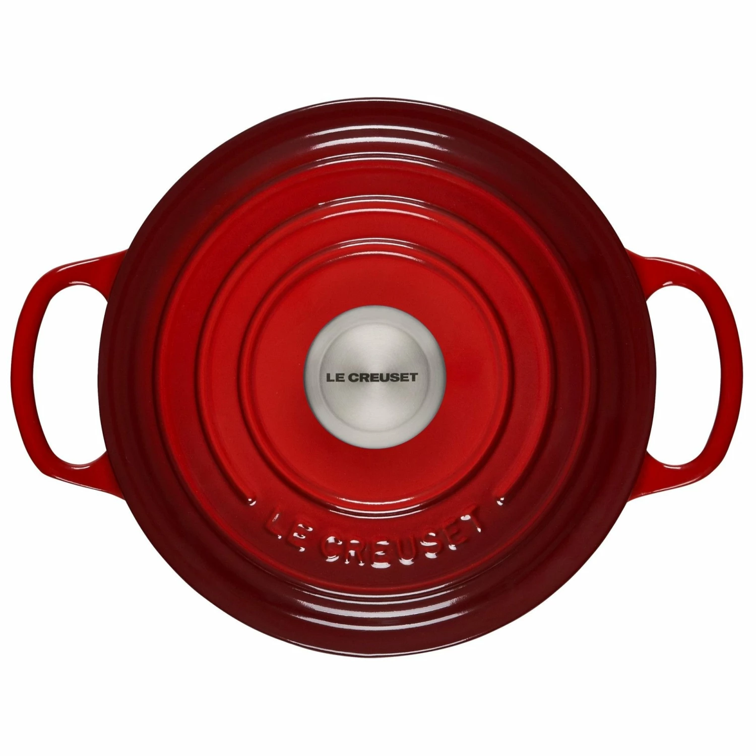 Le Creuset 2 Qt. Round Signature Cast Iron Dutch Oven With Stainless Steel Knob | Cerise/Cherry Red - Image 3