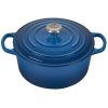 Le Creuset 3.5 Qt. Round Signature Dutch Oven With Stainless Steel Knob | Marseille Blue 1 Le Creuset 3.5 Qt. Round Signature Dutch Oven With Stainless Steel Knob | Marseille Blue -STAUB Shop rs11191 ls2501 2259ss 1