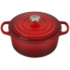 Le Creuset 3.5 Qt. Round Signature Dutch Oven With Stainless Steel Knob | Cerise/Cherry Red 1 Le Creuset 3.5 Qt. Round Signature Dutch Oven With Stainless Steel Knob | Cerise/Cherry Red -STAUB Shop rs11195 ls2501 2267ss