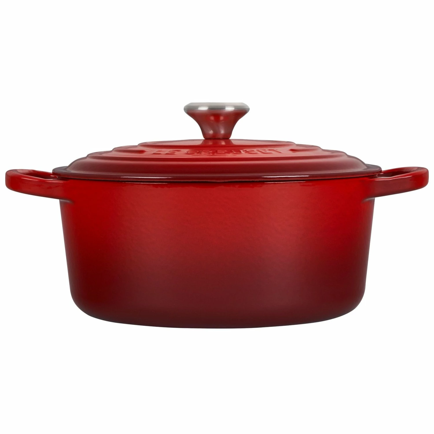 Le Creuset 3.5 Qt. Round Signature Dutch Oven With Stainless Steel Knob | Cerise/Cherry Red - Image 2