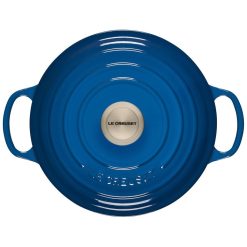 Le Creuset 4.5 Qt. Round Signature Dutch Oven With Stainless Steel Knob | Marseille Blue -STAUB Shop rs11205 ls2501 2459ss 3