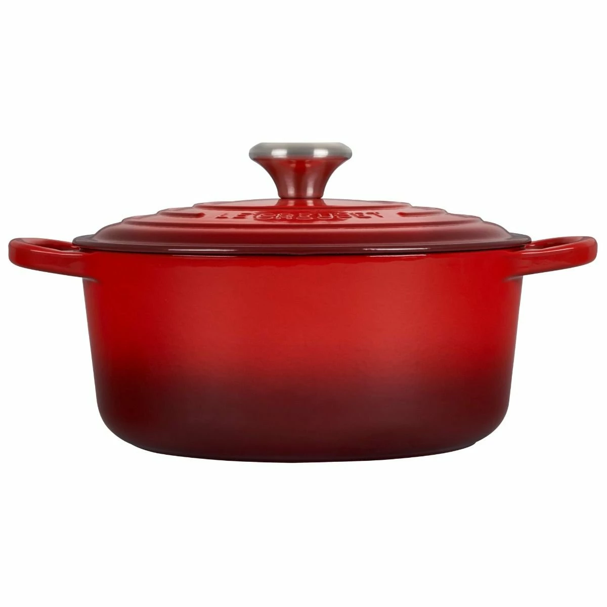 Le Creuset 4.5 Qt. Round Signature Dutch Oven With Stainless Steel Knob | Cerise/Cherry Red - Image 2