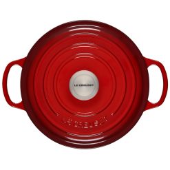 Le Creuset 4.5 Qt. Round Signature Dutch Oven With Stainless Steel Knob | Cerise/Cherry Red -STAUB Shop rs11209 ls2501 2467ss 3