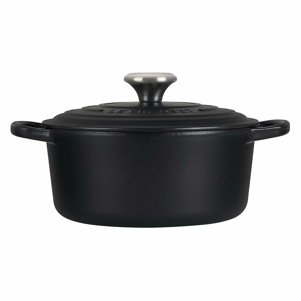 Le Creuset 3.5 Qt. Round Signature Dutch Oven With Stainless Steel Knob | Licorice - Image 2