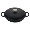 Le Creuset 3.5 Qt. Signature Enameled Cast Iron Braiser With Stainless Steel Knob | Licorice 2 Le Creuset 3.5 Qt. Signature Enameled Cast Iron Braiser With Stainless Steel Knob | Licorice -STAUB Shop rs11708 ls2532 3020ss lpr