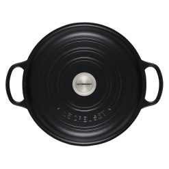 Le Creuset 3.5 Qt. Signature Enameled Cast Iron Braiser With Stainless Steel Knob | Licorice 8 Le Creuset 3.5 Qt. Signature Enameled Cast Iron Braiser With Stainless Steel Knob | Licorice -STAUB Shop rs11710 ls2532 3020ss 3 lpr