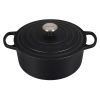 Le Creuset 5.5 Qt. Round Signature Dutch Oven With Stainless Steel Knob | Licorice 1 Le Creuset 5.5 Qt. Round Signature Dutch Oven With Stainless Steel Knob | Licorice -STAUB Shop rs11816 ls2501 2620ss lpr