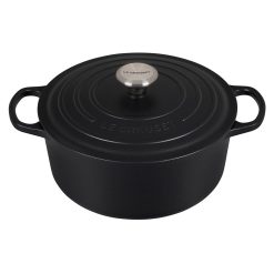 Le Creuset 5.5 Qt. Round Signature Dutch Oven With Stainless Steel Knob | Licorice