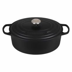 Le Creuset 6.75 Qt. Oval Signature Dutch Oven With Stainless Steel Knob | Licorice
