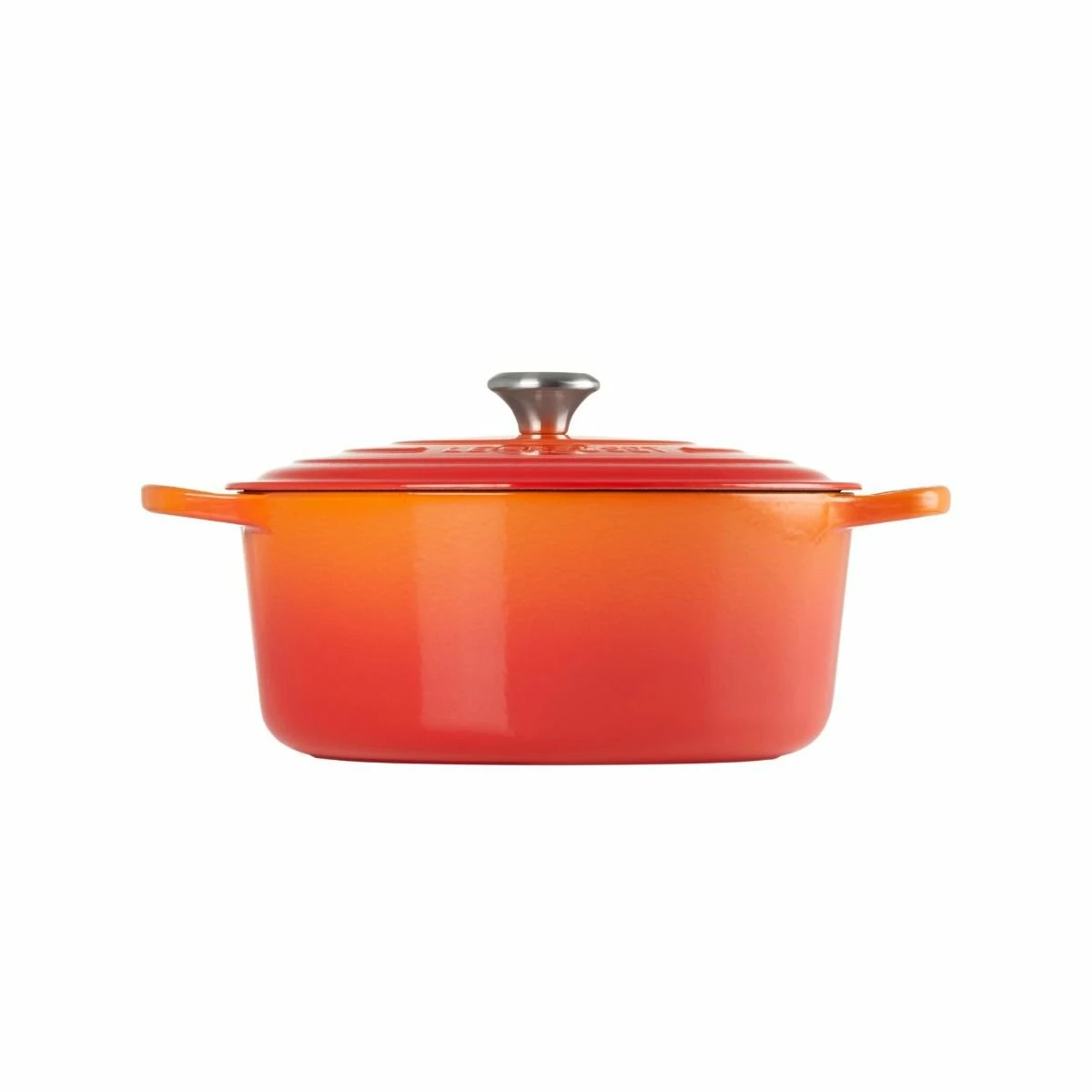 Le Creuset 7.25 Qt. Round Signature Dutch Oven With Stainless Steel Knob | Flame Orange - Image 2