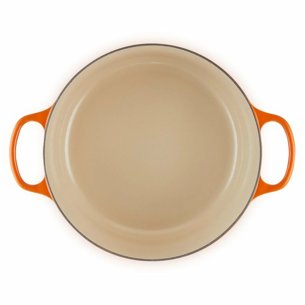 Le Creuset 7.25 Qt. Round Signature Dutch Oven With Stainless Steel Knob | Flame Orange - Image 4
