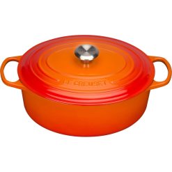 Le Creuset 6.75 Qt. Oval Signature Dutch Oven With Stainless Steel Knob | Flame Orange