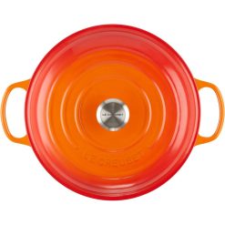 Le Creuset 3.5 Qt. Signature Enameled Cast Iron Braiser With Stainless Steel Knob | Flame Orange -STAUB Shop rs11978 lc 20191015 fr ps 00013 s