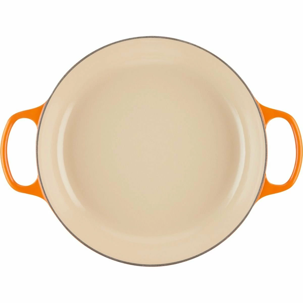 Le Creuset 3.5 Qt. Signature Enameled Cast Iron Braiser With Stainless Steel Knob | Flame Orange - Image 4