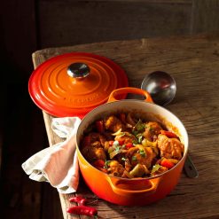 Le Creuset 4.5 Qt. Round Signature Dutch Oven With Stainless Steel Knob | Flame Orange -STAUB Shop rs12071 lc 20190208 nl ls 00448